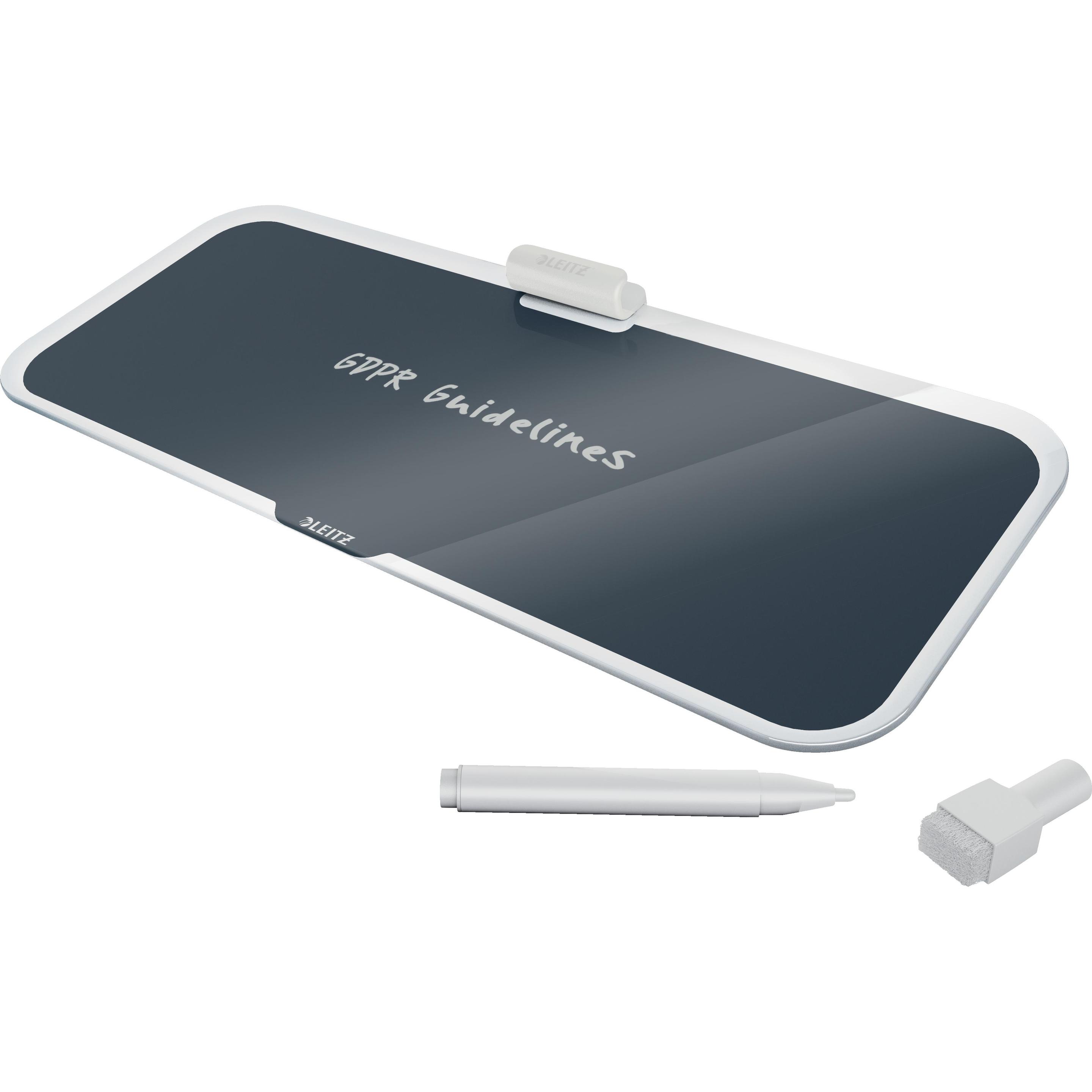 Thumbnail - Leitz, Präsentationstafel, Glassboard Desktop-Memoboard Grau (38 x 19 cm)