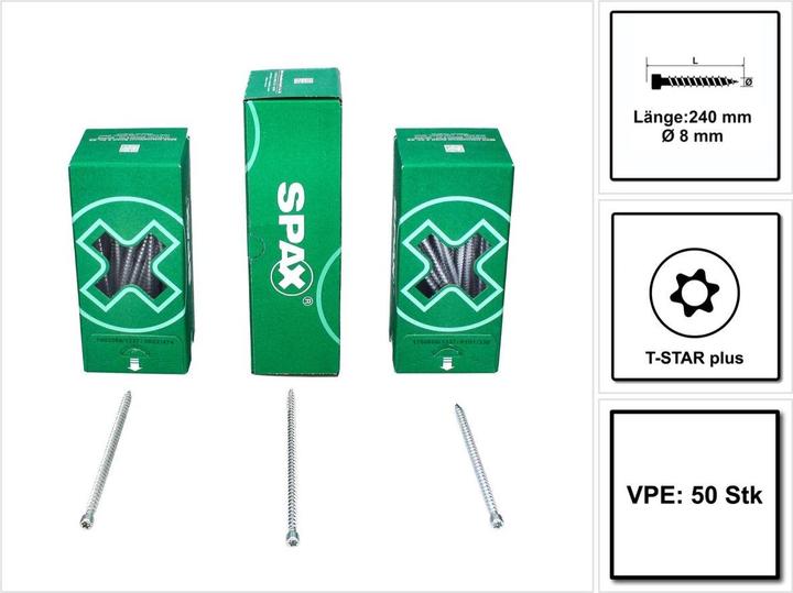 Immagine prodotto Spax Viti a testa cilindrica (50 Viti per pezzo)