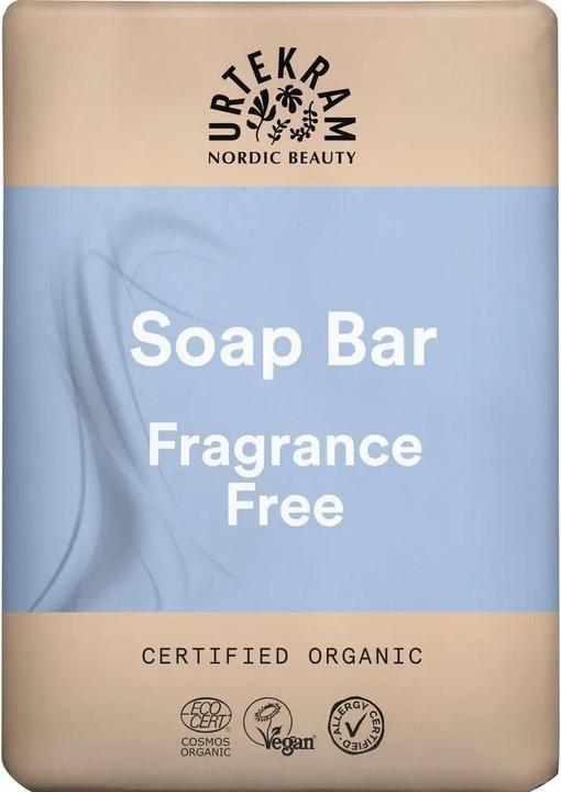 Urtekram Seifenstück Duftstofffrei (Hartseife, 100 g)