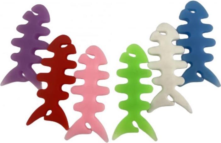 Produktbild Hurtel Fish-shaped headphone cable wrap - white