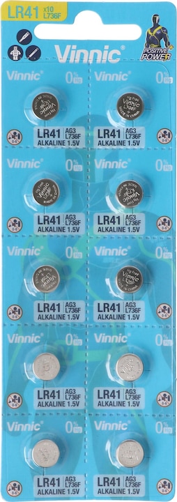 Produktbild Vinnic LR41 (10 Stk., LR41, 43 mAh)
