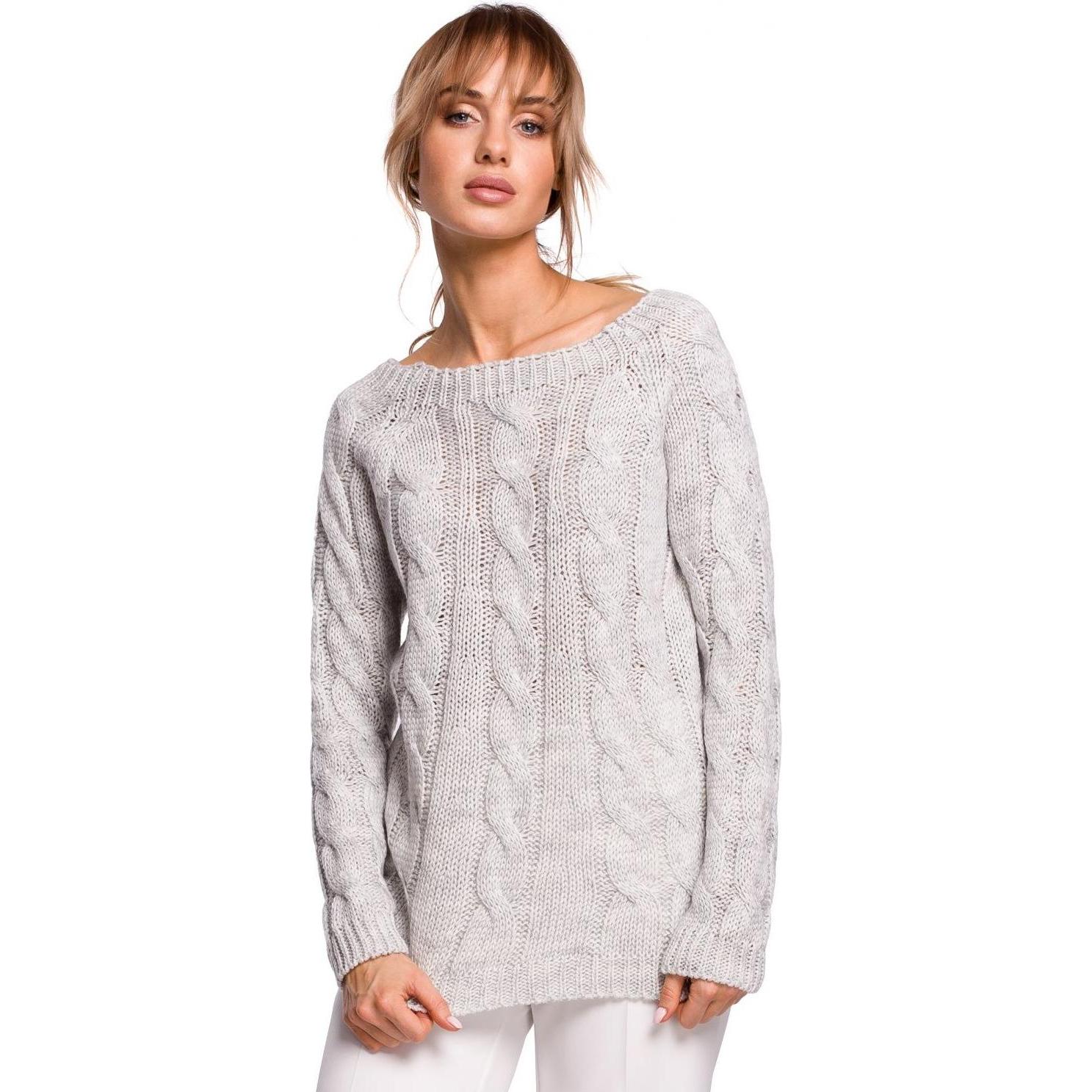 Made of Emotion, Damen, Pullover, Pullover model, Grau, (S, M)