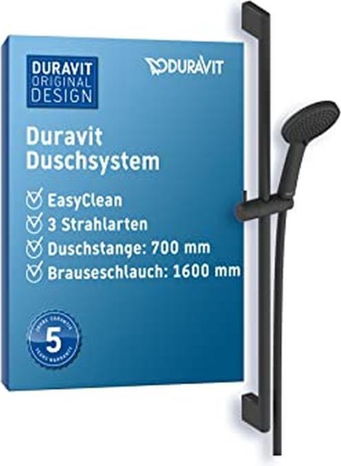 Image du produit Duravit Set de douche noir mat (3 Types de jets, 14 l/min)