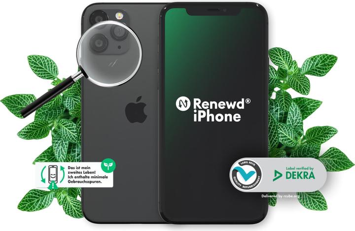 Image du produit Renewd iPhone 11 Pro (64 Go, Space grey, 5.80", 12 Mpx, Double SIM, A / Comme neuf)