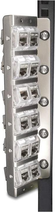 Actual product image Delock Keystone bracket 12 port tiltable for 10" or 19" R