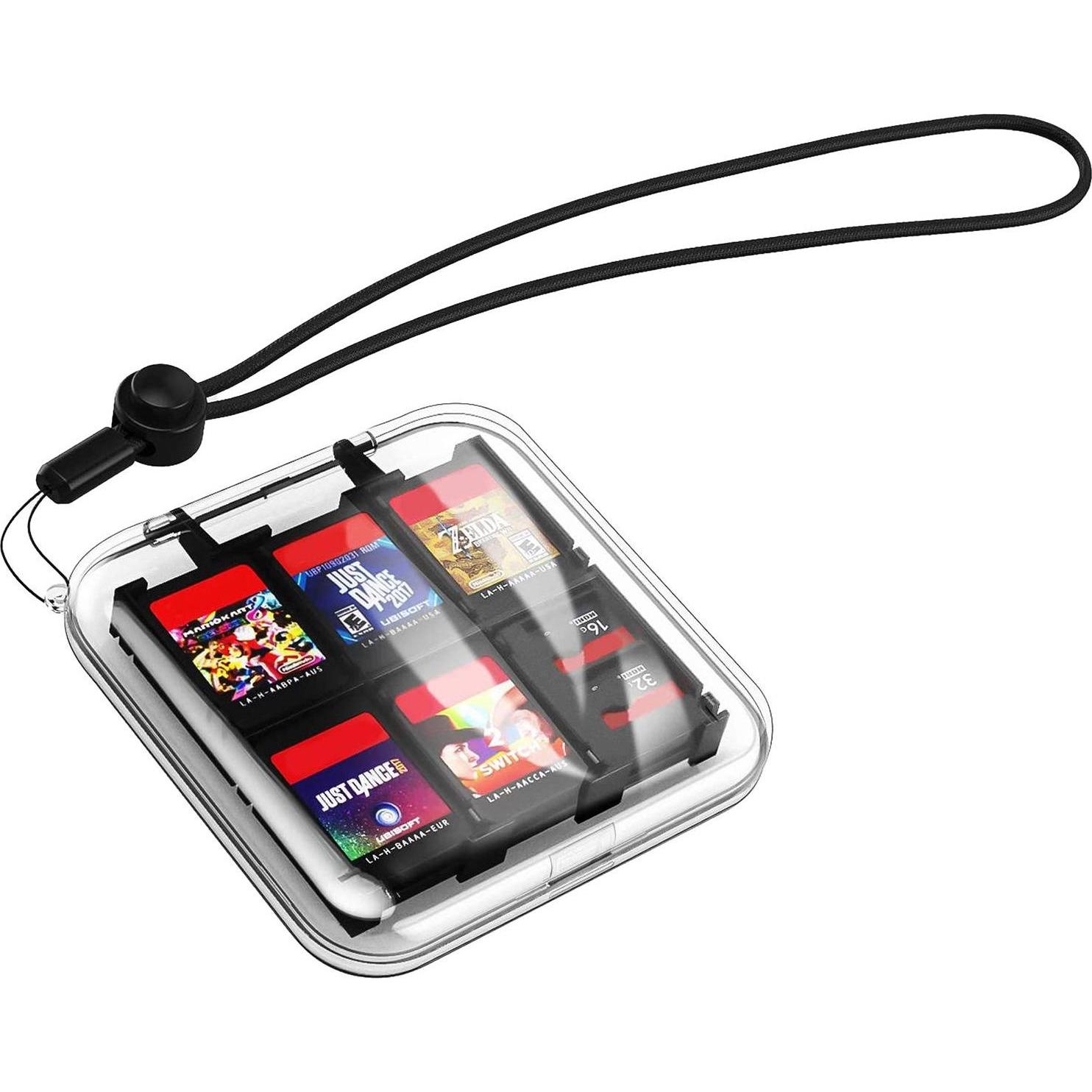 JTI Aufbewahrungskoffer für Nintendo Switch-Spiele (Switch), Weiteres Gaming Zubehör, Transparent