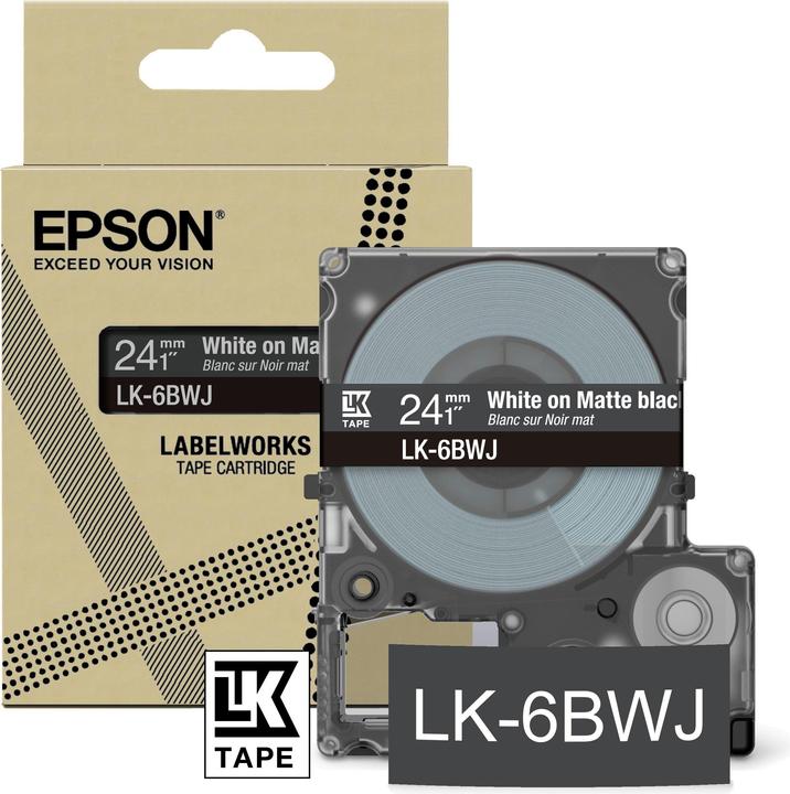 Epson Matte Black/White 24mm LK-6BWJ (2.40 cm, Schwarz, Weiss)