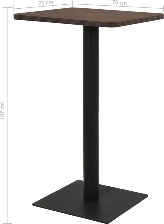 Produktbild vidaXL Bartisch (70 x 70 x 107 cm)