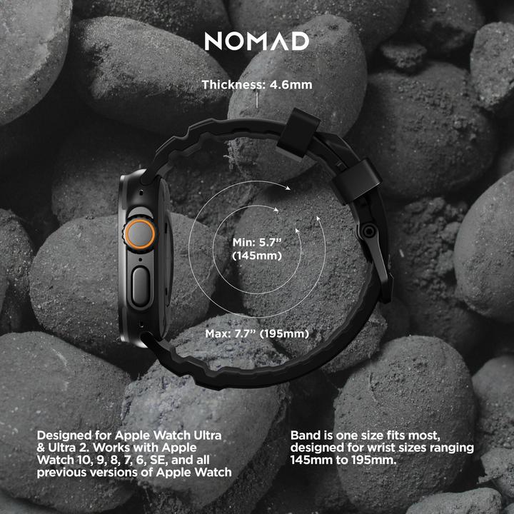 Produktbild Nomad Rocky Point Band (49 mm, 46 mm, FKM (Fluorelastomer) mit Kohlenstoffpulver)