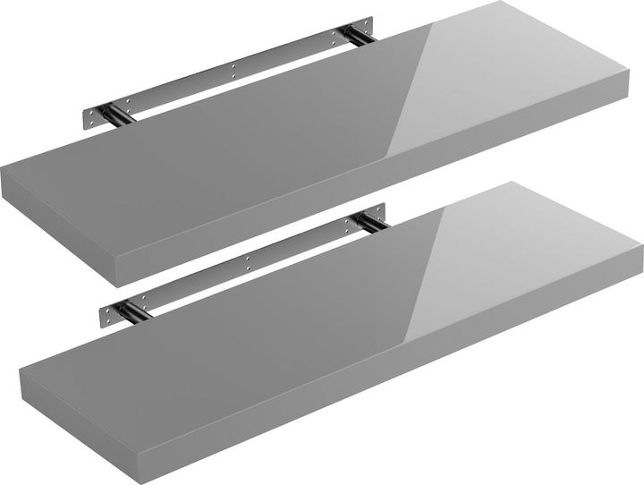 2er Set hochglanz grau