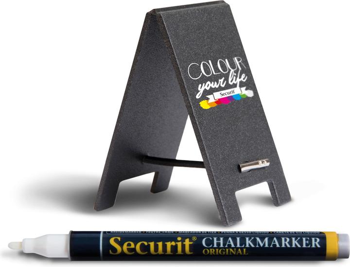 Produktbild Securit Tisch-Kreidetafel TAG TAG-SBS-W schwarz 8.5x5x0.5cm