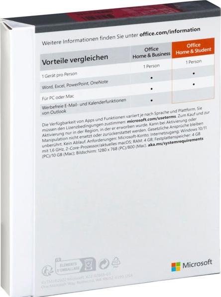 Actual product image Microsoft Office Home & Student 2021 (1 User, unlimited)
