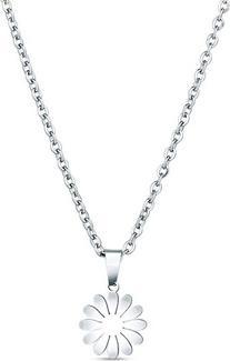 Vuch Beautiful Steel Necklace Flower Riterra Silver