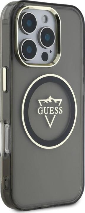 Produktbild Guess Hardcase MagSafe IML Metal Mountain Logo Case for iPhone 16 Pro Max 6,9" Black (Apple iPhone 16 Pro Max)