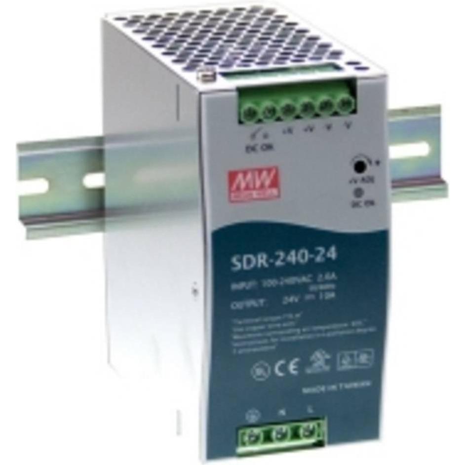 MeanWell SDR-240-48: Alimentatore Portatile su Guida DIN - 240W 48V DC