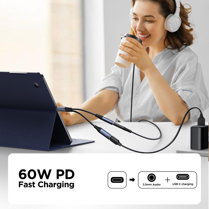 Image du produit Joyroom SY-C02 (USB Type C, Prise de 3,5 mm, USB Type C)
