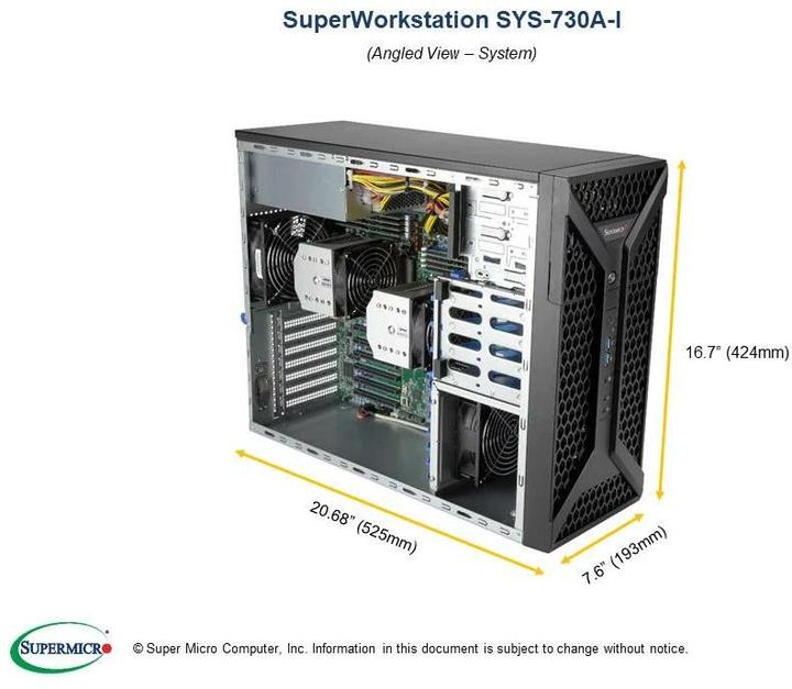 Produktbild Supermicro Barebone Super Workstation SYS-730A-I