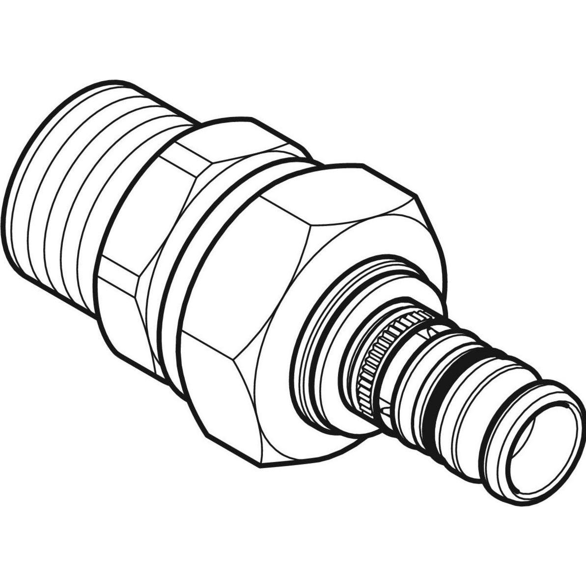 Thumbnail - Geberit, Rohrverbindungstechnik, Mepla Übergangsverschraubung mit Aussengewinde, Rg d16-R1/2" (Rohrverschraubung)