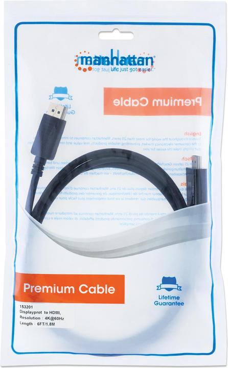 Produktbild Manhattan DisplayPort — HDMI (Typ A) (1.80 m)
