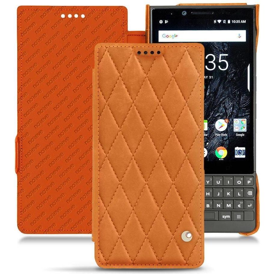 Noreve Lederschutzhülle horizontal (Blackberry KEY2), Smartphone Hülle, Orange