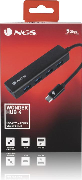 Actual product image NGS Wonder hub 4 (USB-C, 4 ports)
