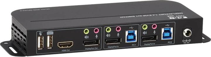 Actual product image Eaton 2-Port DisplayPort/USB KVM Switch 4K 60Hz HDR HDCP 2.2 IR DP 1.4 USB Sharing USB 3.0