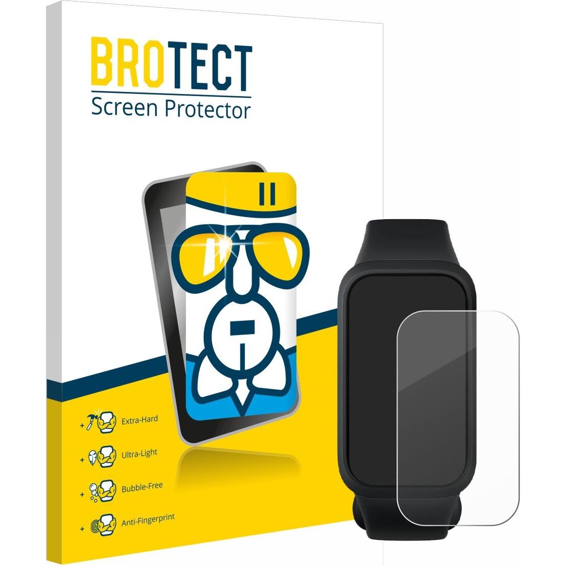 BROTECT Schutzglas Schutzfolie Displayschutz Display Schutz Glas Panzer Folie klar, Smartwatch Schutzfolie, Transparent