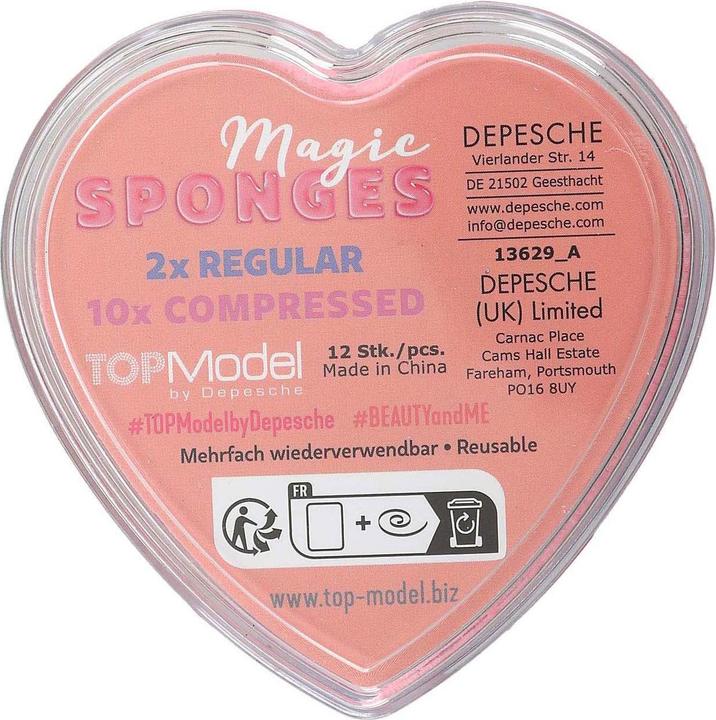 Productafbeelding Top Model Topmodel - Magical Heart Sponges BEAUTY and ME - Purple, Pink