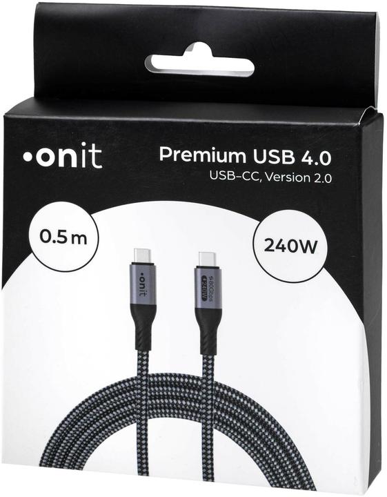 Produktbild Onit USB4-Kabel v2.0 Premium USB C - USB C (0.50 m, 240 W)