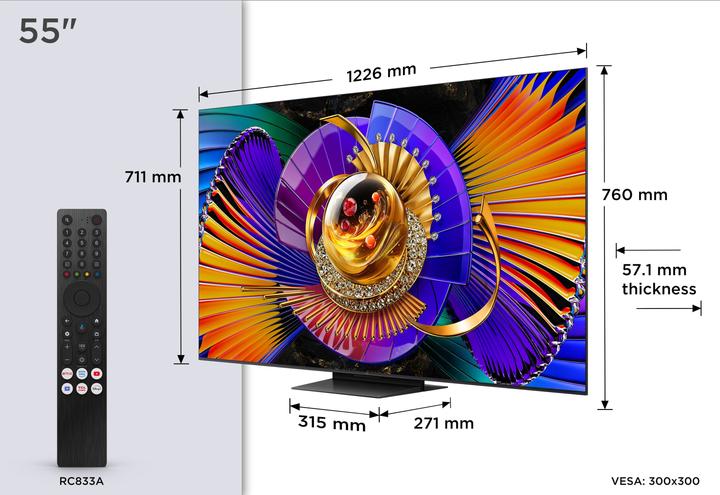Produktbild TCL TV 55C7L (55", QD-Mini-LED, 4K, 2026)