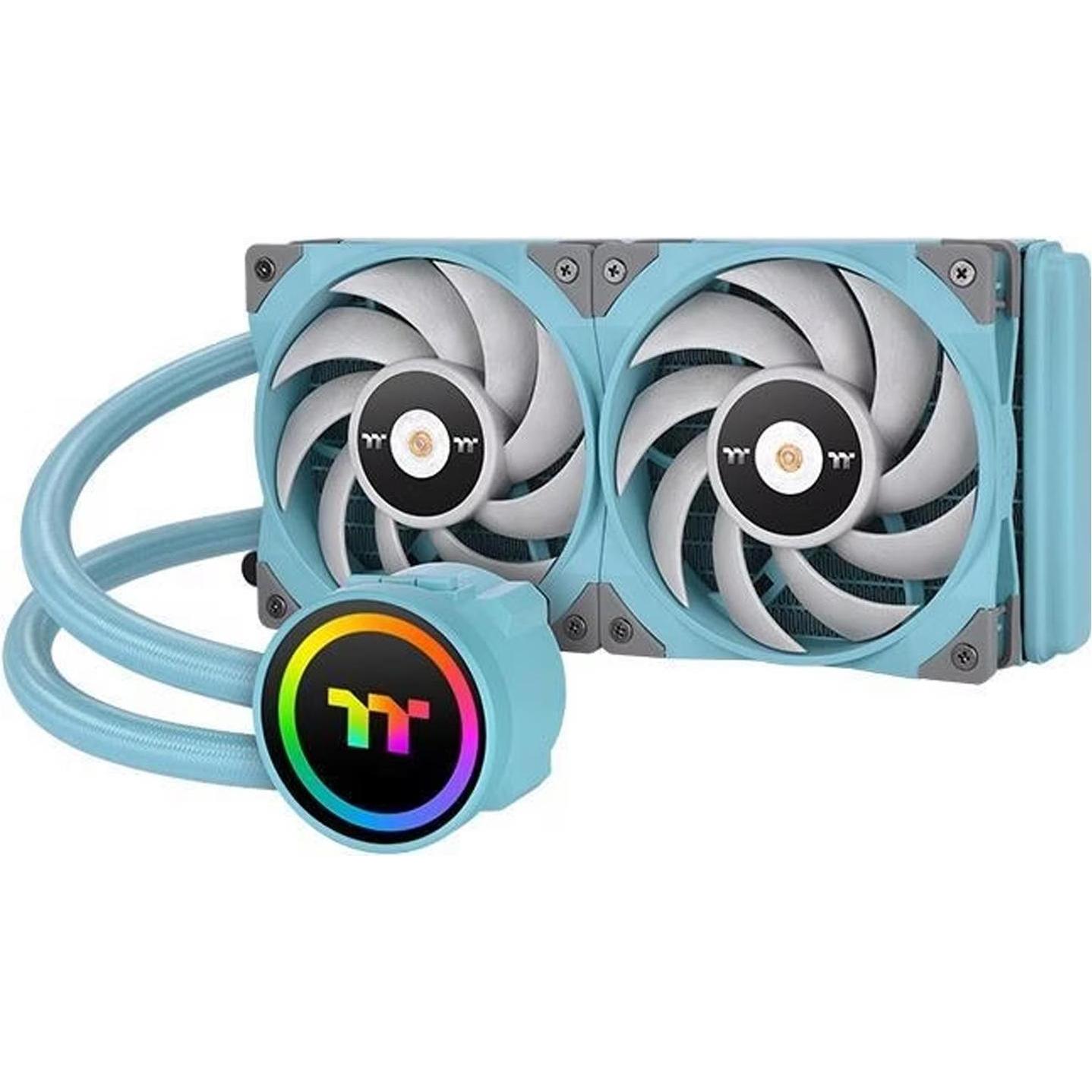 Thermaltake tt toughliquid 240 argb sync turchese watercooling, Raffreddamento ad acqua CPU, Turchese
