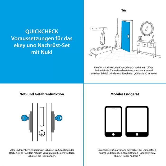 Actual product image Ekey UNO 200206 Fingerprint access system plus door lock drive surface-mounted, wall IP54 (Bluetooth, Fingerprint)