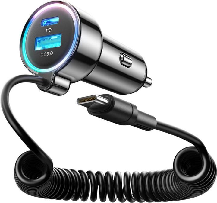 Actual product image Joyroom 3-in-1 Wired Car Charger (55W)