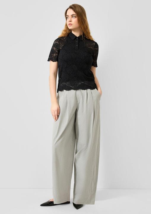 Produktbild s.Oliver Transparentes Poloshirt aus Spitze (M)