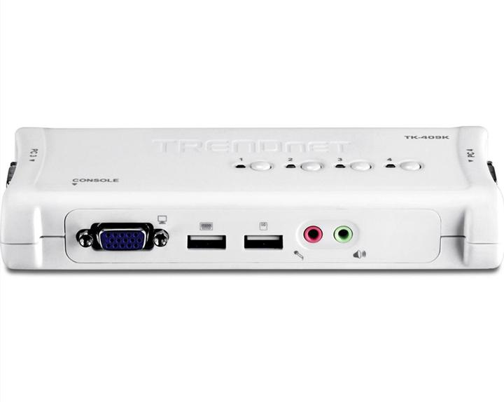 Produktbild Trendnet TK-409K KVM Switch 4-Port USB Kit mit Audio