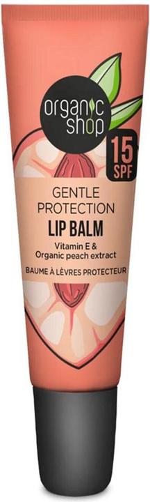 Actual product image Natura Siberica Gentle Protection Vitamin Booster Lip Balm SPF 15 with Vitamin E and Peach Extracts 10m (Suntan cream, SPF 15, 10 ml, 20 g)