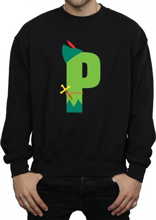 Actual product image Disney Mens Alphabet P Is For Peter Pan Sweatshirt (S)