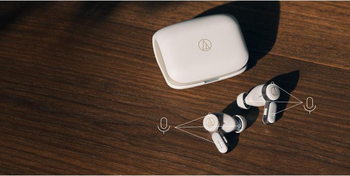 Actual product image Audio-Technica Kompiuterio kolonėlės WIRELESS EARBUDS ATH-TWX7 Baltas (ANC, 6.50 h, Wireless)