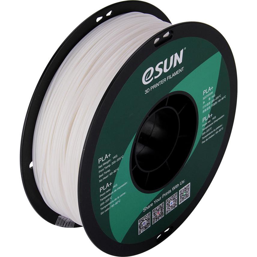 eSUN PLA+ Filament 1.75mm Weiss 1Kg (PLA+, 1.75 mm, 1000 g, Weiss), 3D Filament, Weiss