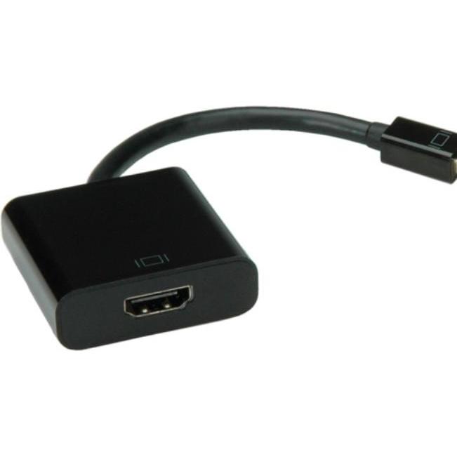 Value Mini DisplayPort zu (HDMI, 15 cm), Data + Video Adapter, Schwarz
