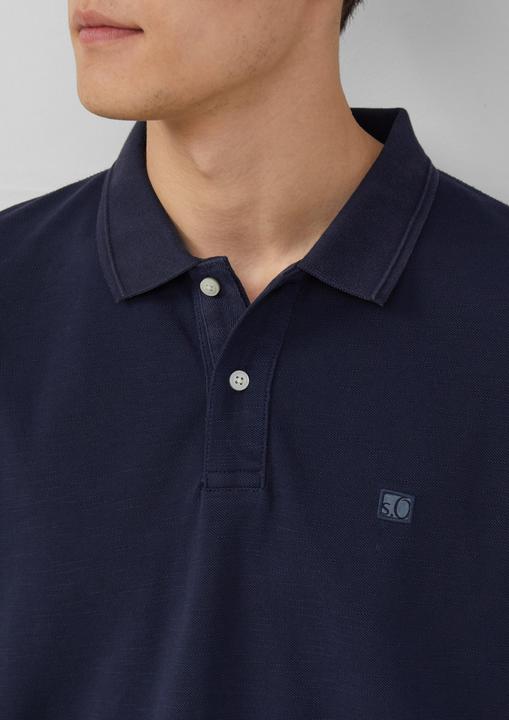Actual product image S.Oliver Polo-Shirt Poloshirt mit kleinem Labelpatch und Flammgarnstruktur (XXL)