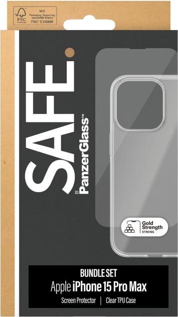 Immagine prodotto PanzerGlass SICURO. Confezione 2 in 1 iPhone 2023 iPhone 6.7 Pro Max (1 Pezzo/i, Apple iPhone 15 Pro Max)