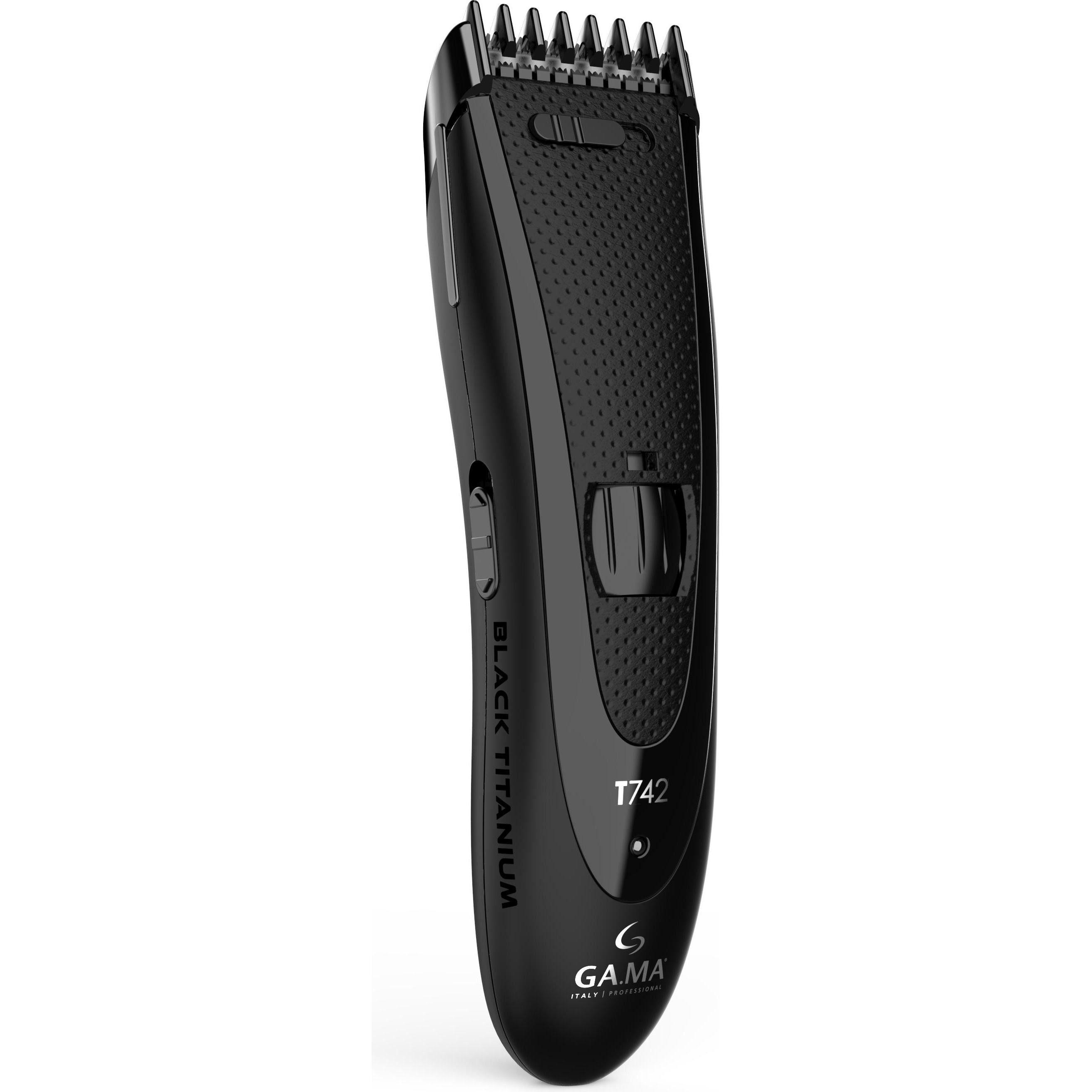 GAMA, Trimmer + Haarschneider, GA.MA Clipper Black Titanium T742 USB