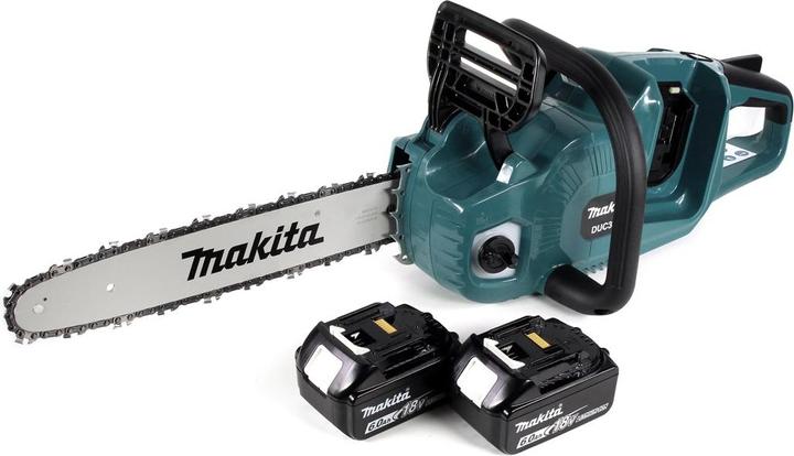 Actual product image Makita DUC 355 G2 Battery Chainsaw 36V ( 2x18V ) Brushless 35 cm + 2x 6,0 Ah Battery - without charger (Battery chain saw)
