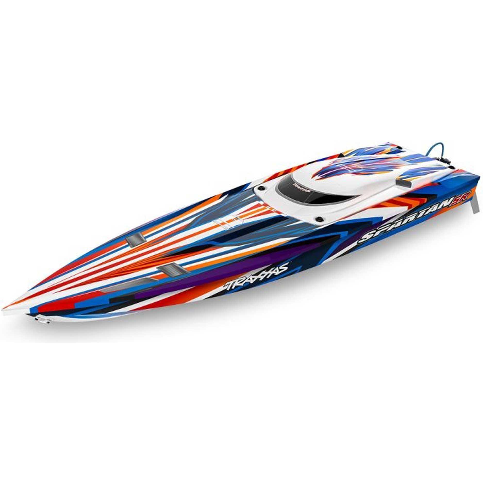 Traxxas BOAT SPARTAN SR 1037mm 1:10 EP RTR ORANGE TQi 2.4GHz OHNE LadegerÃ¤t und OHNE Akku