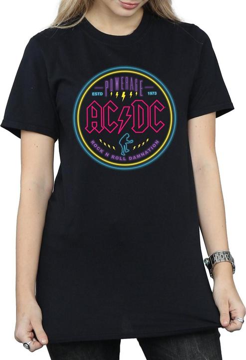 Produktbild AC/DC Kreis Neon Baumwolle Boyfriend TShirt (XL)
