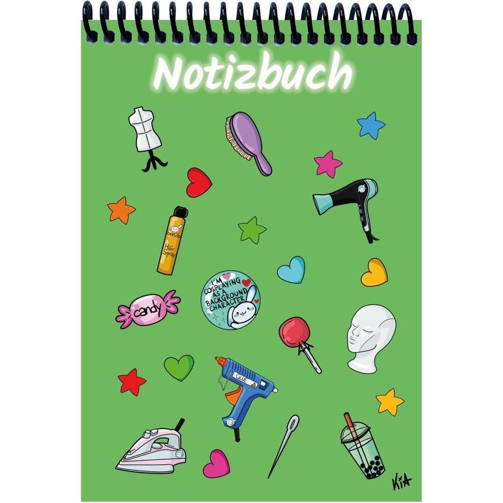 E & Z, Heft + Block, A 5 Notizbuch Manga Items, grün, blanko (A5)