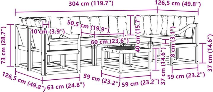 Produktbild vidaXL Outdoor-Sofagarnitur