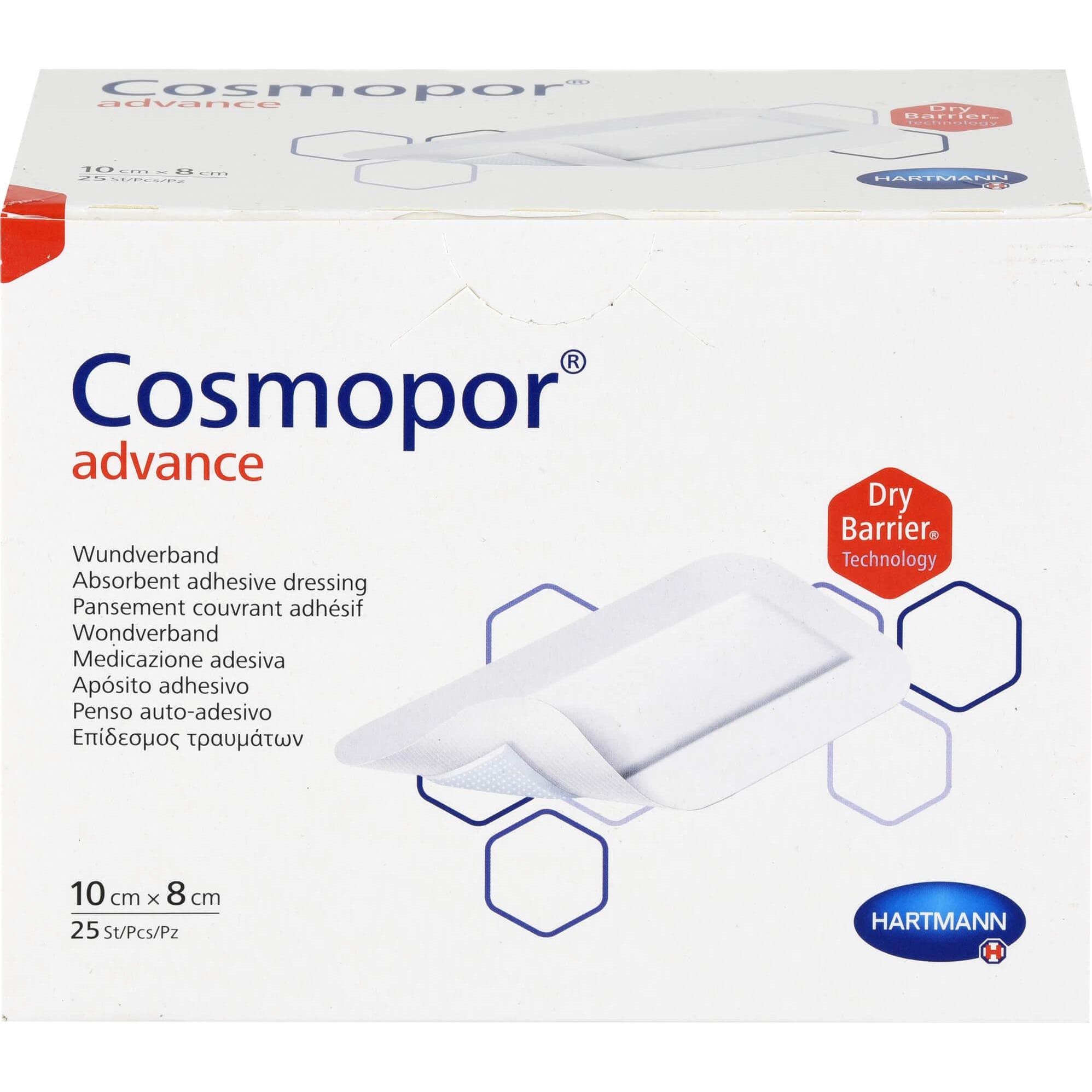 Hartmann, Pflaster, Cosmopor advance 10 cm x 8 cm / steril (25 x)
