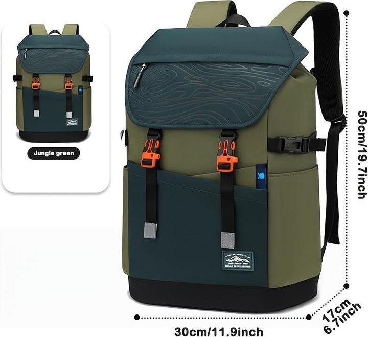 Actual product image Only-Bags.Store Nylon Casual Travel Backpack - leicht, faltbar, mit verstellbaren Trägern, Reissverschluss